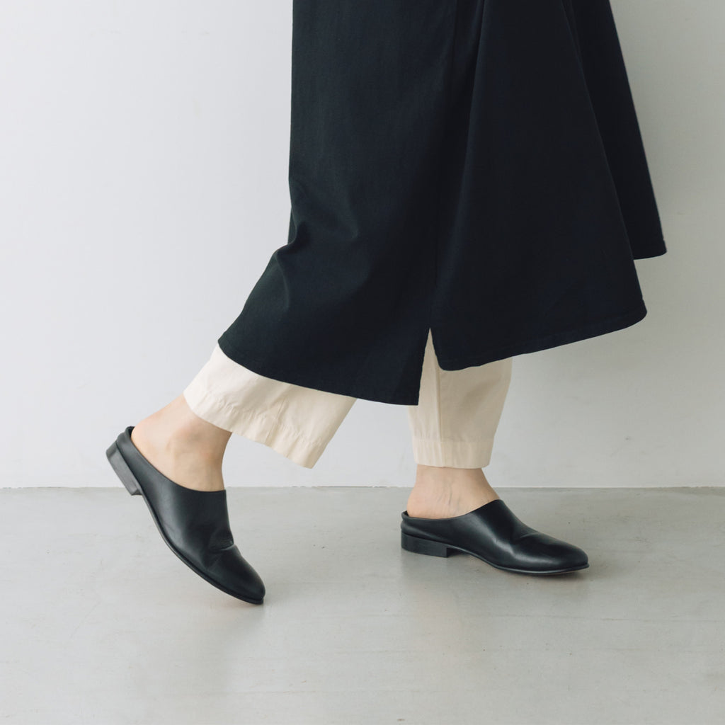 UNIVERSAL SEVEN USAコットン リネンコンボギャザースリーブワンピース