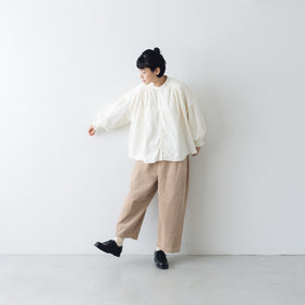 UNIVERSAL TISSU 親子コーデュロイ シャーリングブラウス