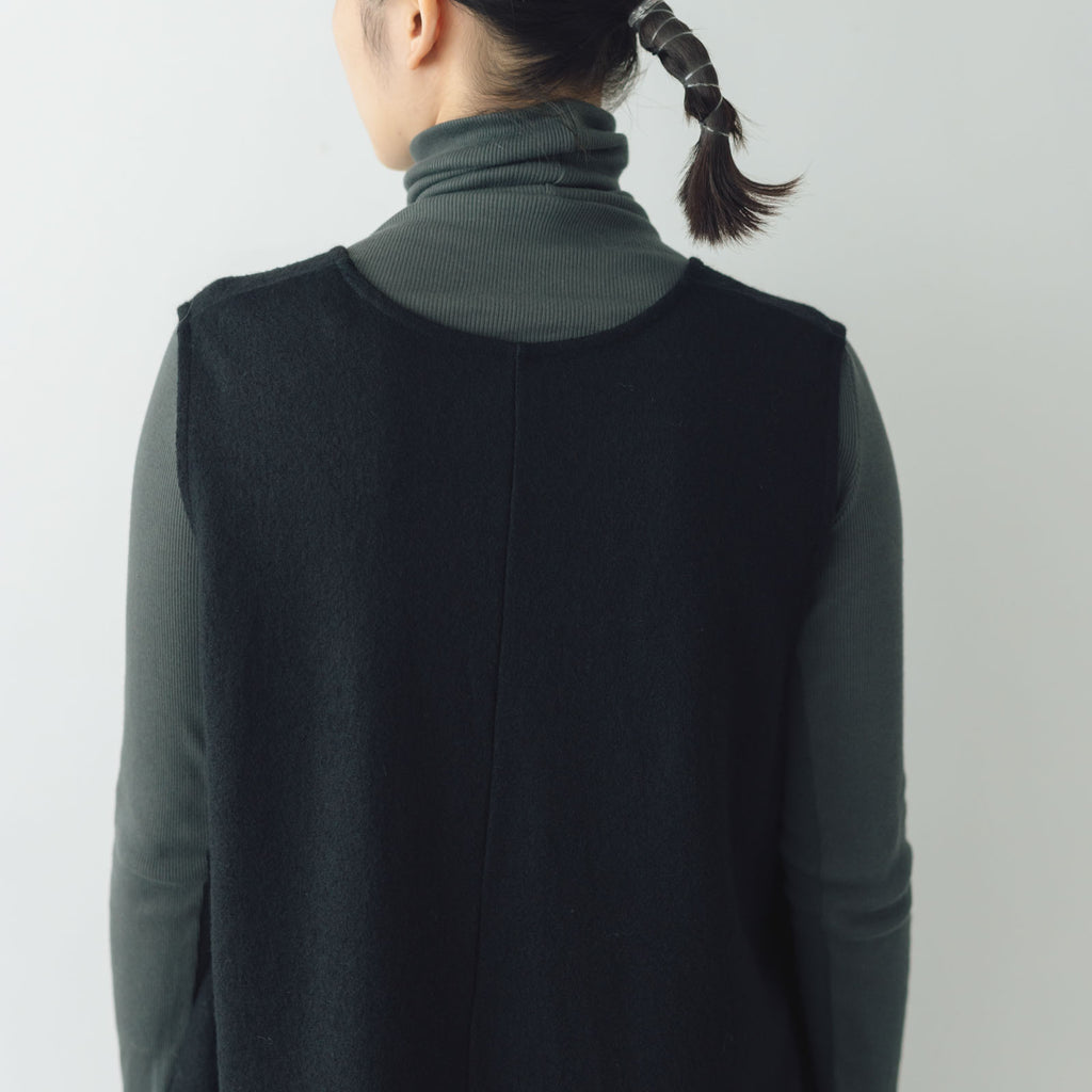 UNIVERSAL TISSU ウール圧縮 ジャンパードレス