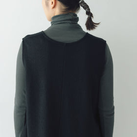 UNIVERSAL TISSU ウール圧縮 ジャンパードレス