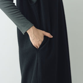 UNIVERSAL TISSU ウール圧縮 ジャンパードレス