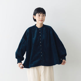 UNIVERSAL TISSU 親子コーデュロイ シャーリングブラウス