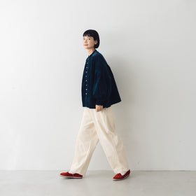 UNIVERSAL TISSU 親子コーデュロイ シャーリングブラウス