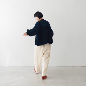 UNIVERSAL TISSU 親子コーデュロイ シャーリングブラウス