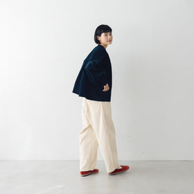 UNIVERSAL TISSU 親子コーデュロイ シャーリングブラウス