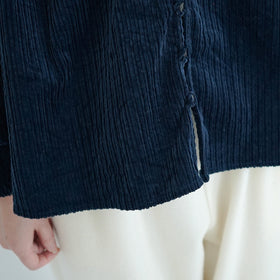 UNIVERSAL TISSU 親子コーデュロイ シャーリングブラウス