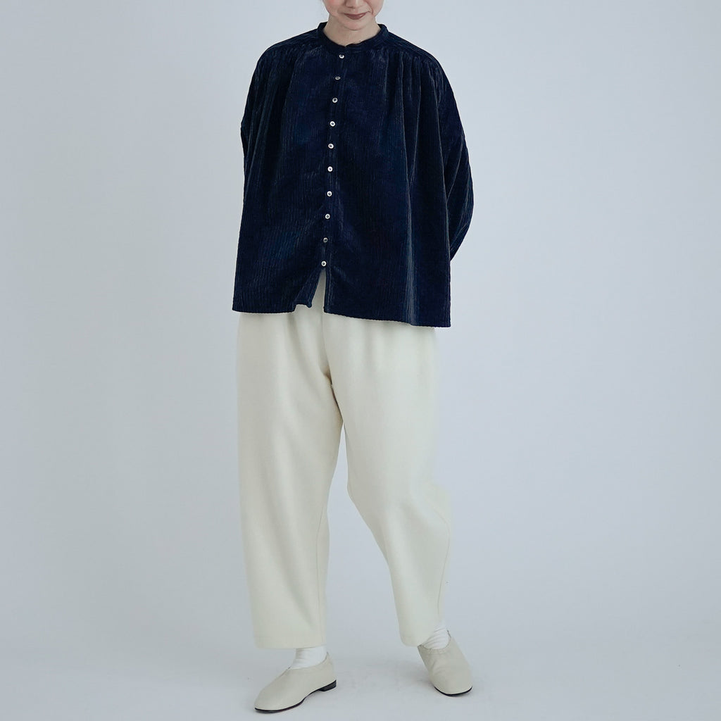 UNIVERSAL TISSU 親子コーデュロイ シャーリングブラウス