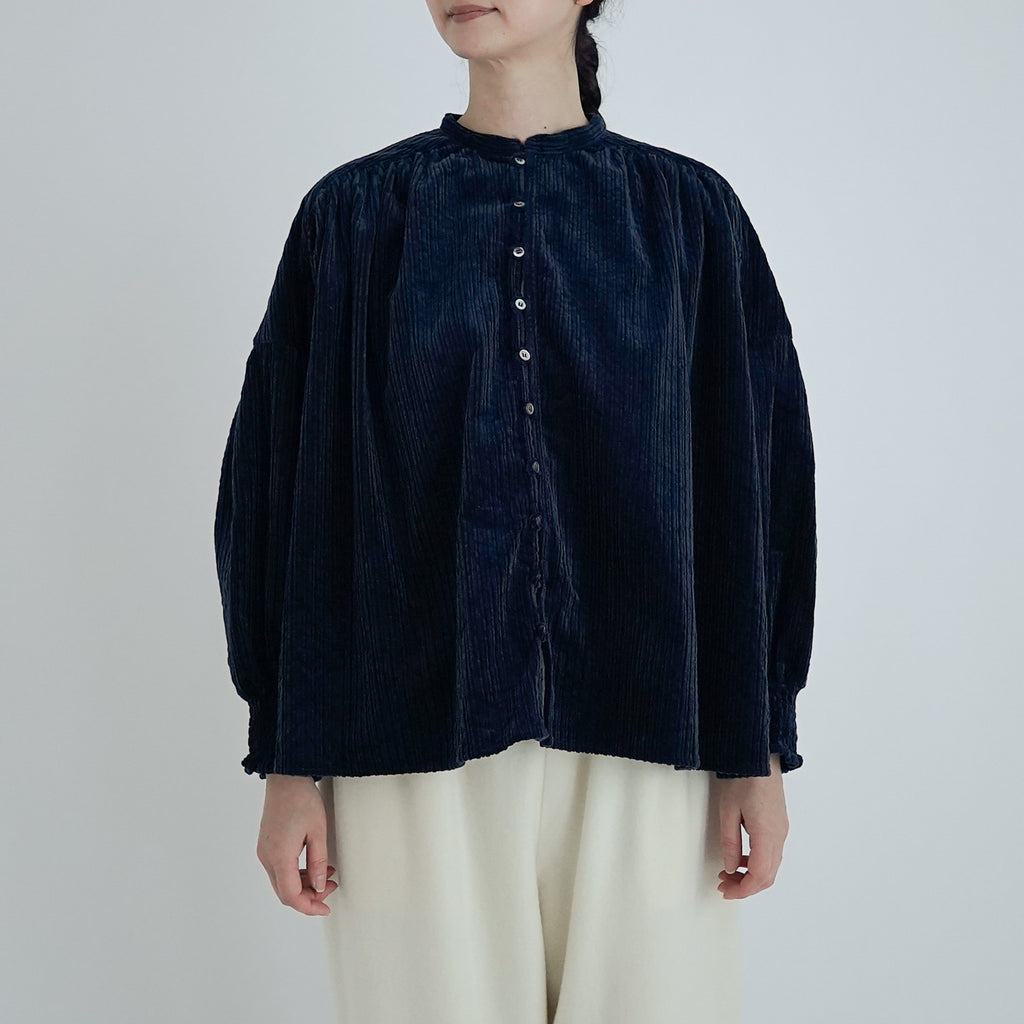 UNIVERSAL TISSU 親子コーデュロイ シャーリングブラウス
