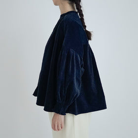 UNIVERSAL TISSU 親子コーデュロイ シャーリングブラウス