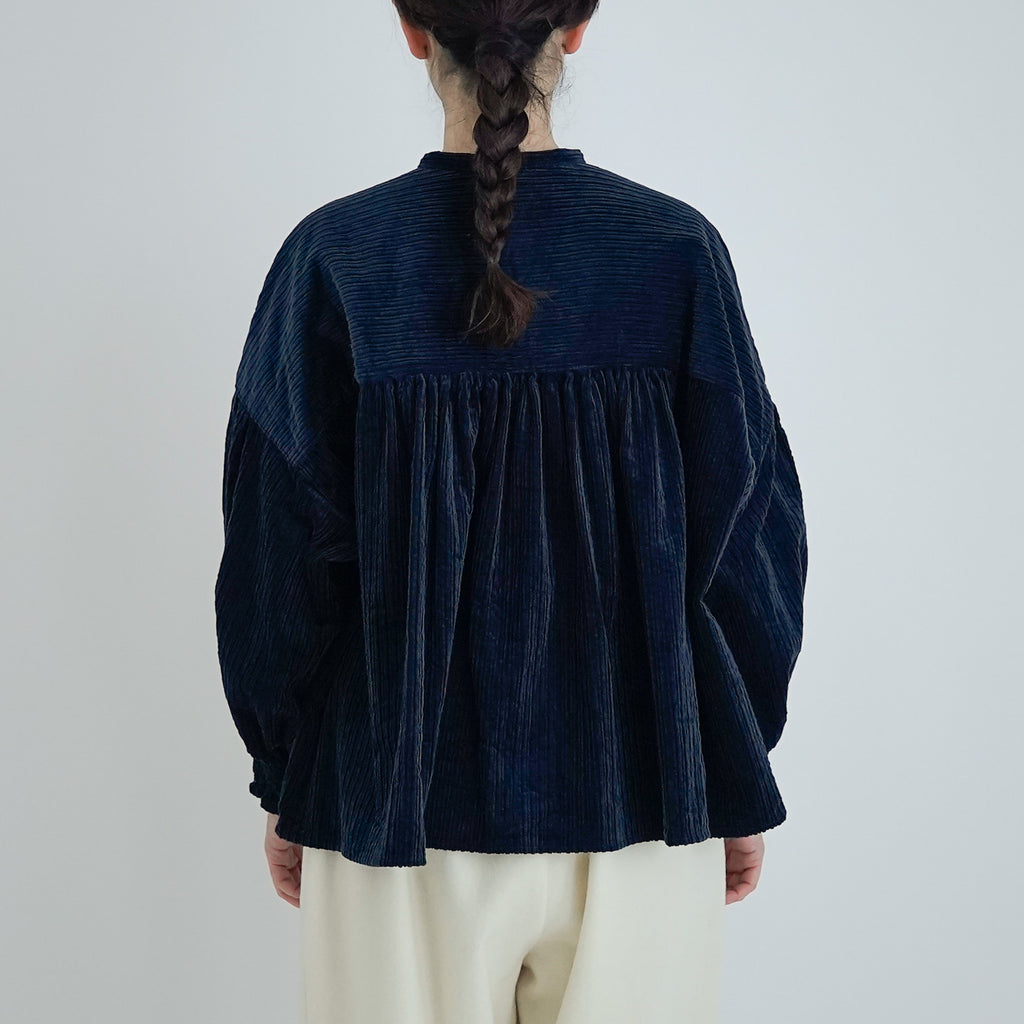 UNIVERSAL TISSU 親子コーデュロイ シャーリングブラウス