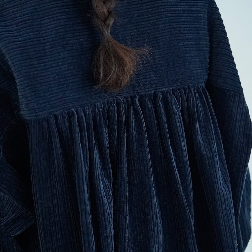 UNIVERSAL TISSU 親子コーデュロイ シャーリングブラウス