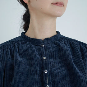 UNIVERSAL TISSU 親子コーデュロイ シャーリングブラウス