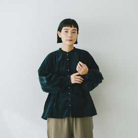 UNIVERSAL TISSU 親子コーデュロイ シャーリングブラウス