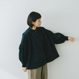 UNIVERSAL TISSU 親子コーデュロイ シャーリングブラウス