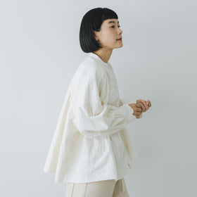 UNIVERSAL TISSU 親子コーデュロイ シャーリングブラウス
