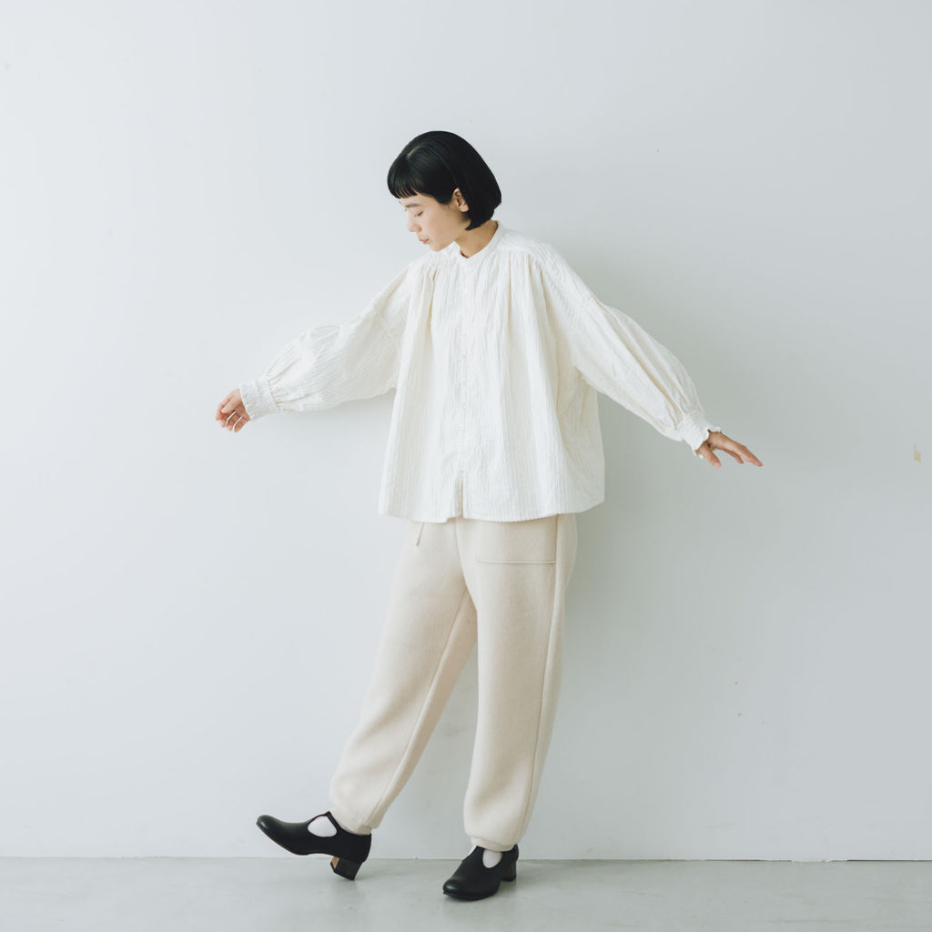 UNIVERSAL TISSU 親子コーデュロイ シャーリングブラウス