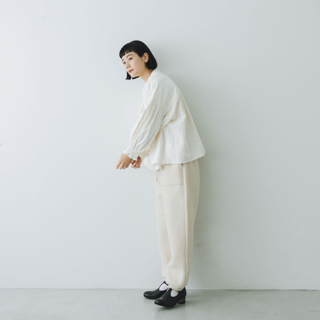 UNIVERSAL TISSU 親子コーデュロイ シャーリングブラウス