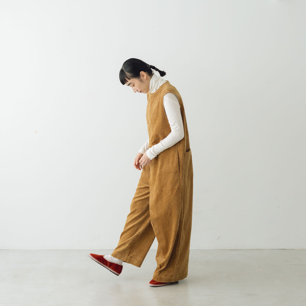 UNIVERSAL TISSU 親子コーデュロイ ラップサロペットパンツ