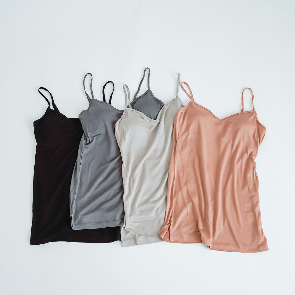 COCOONA SKINWEAR カップ入り Vキャミソール(アジャスター付き)