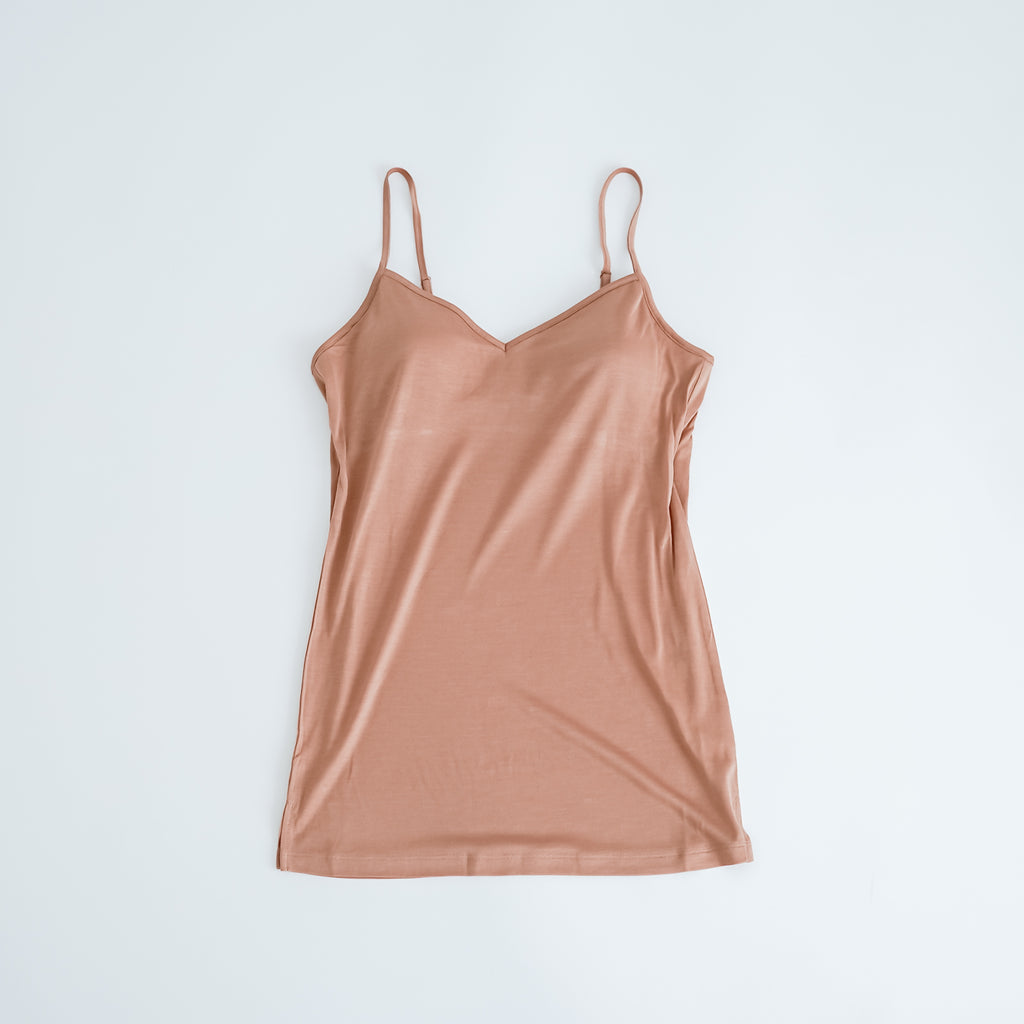 COCOONA SKINWEAR カップ入り Vキャミソール(アジャスター付き)