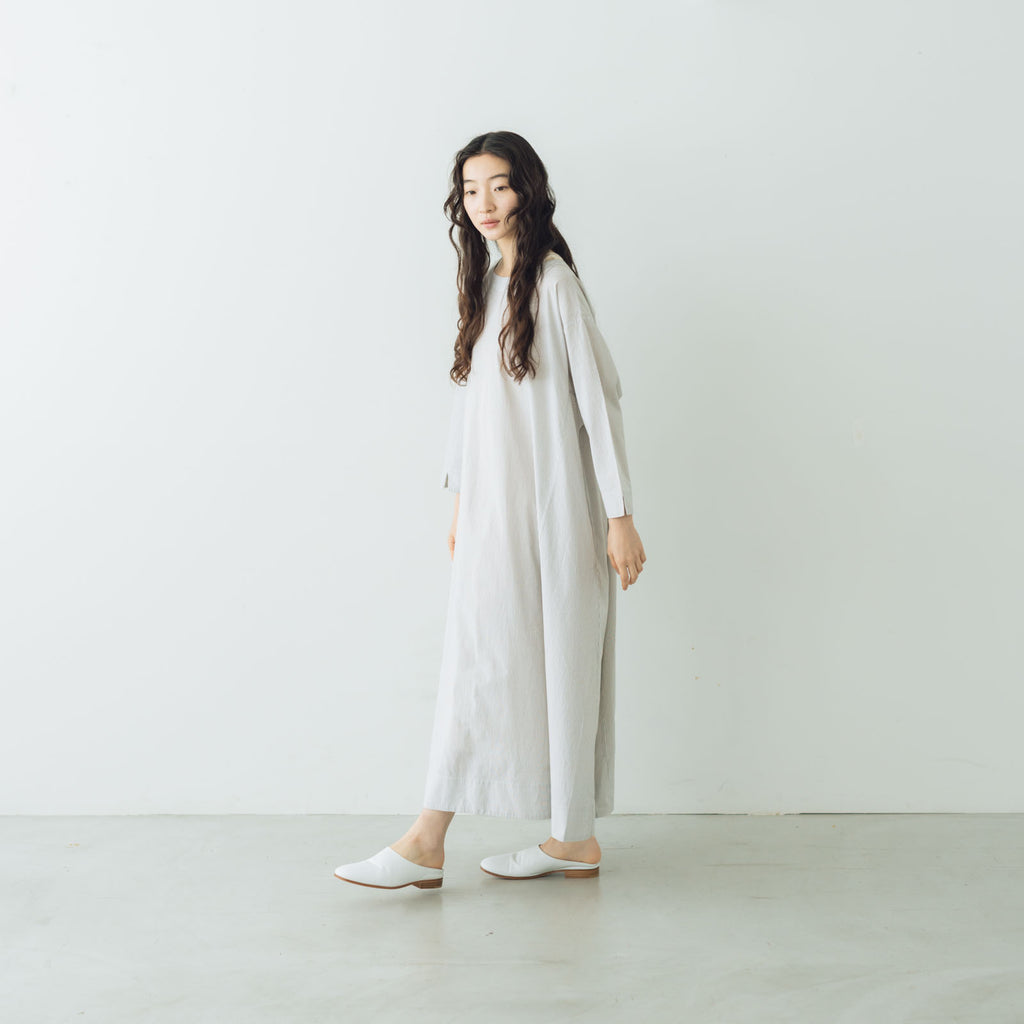 Yoli Check boatneck onepiece ベージュ