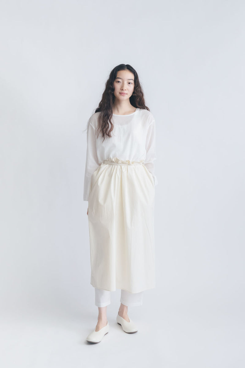 最終価格　Yoli Cotton gather skirt Yoli cotton gather skirt サイズ2 オフホワイト