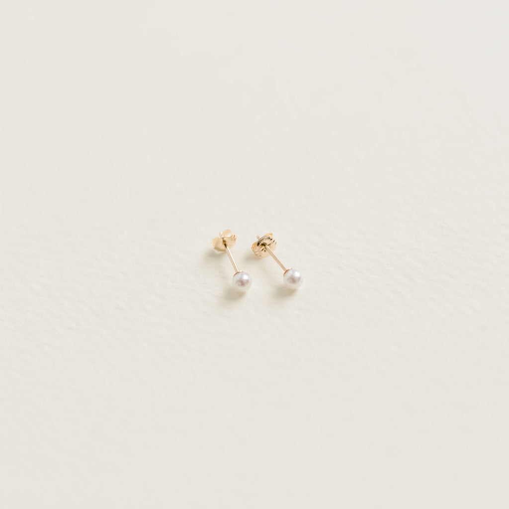 yoriko mitsuhashi あこやパールピアス 3mm