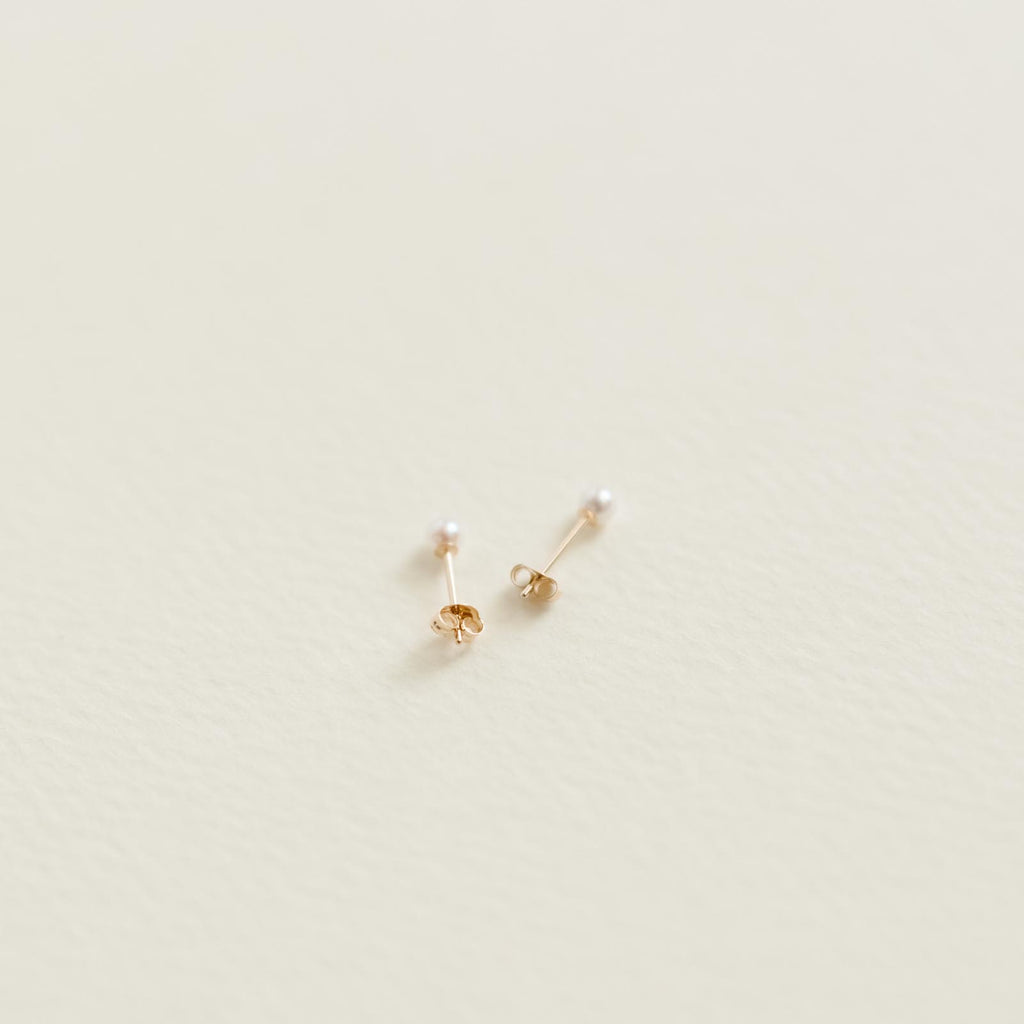 yoriko mitsuhashi あこやパールピアス 3mm