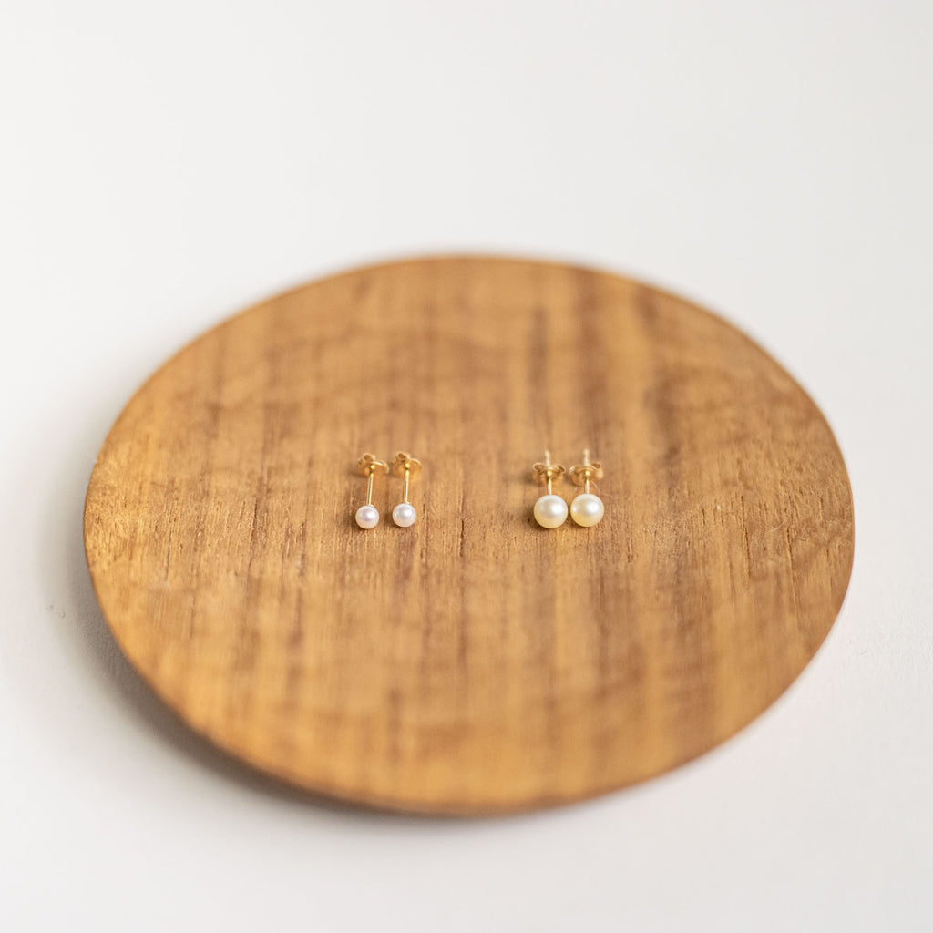 yoriko mitsuhashi あこやパールピアス 3mm