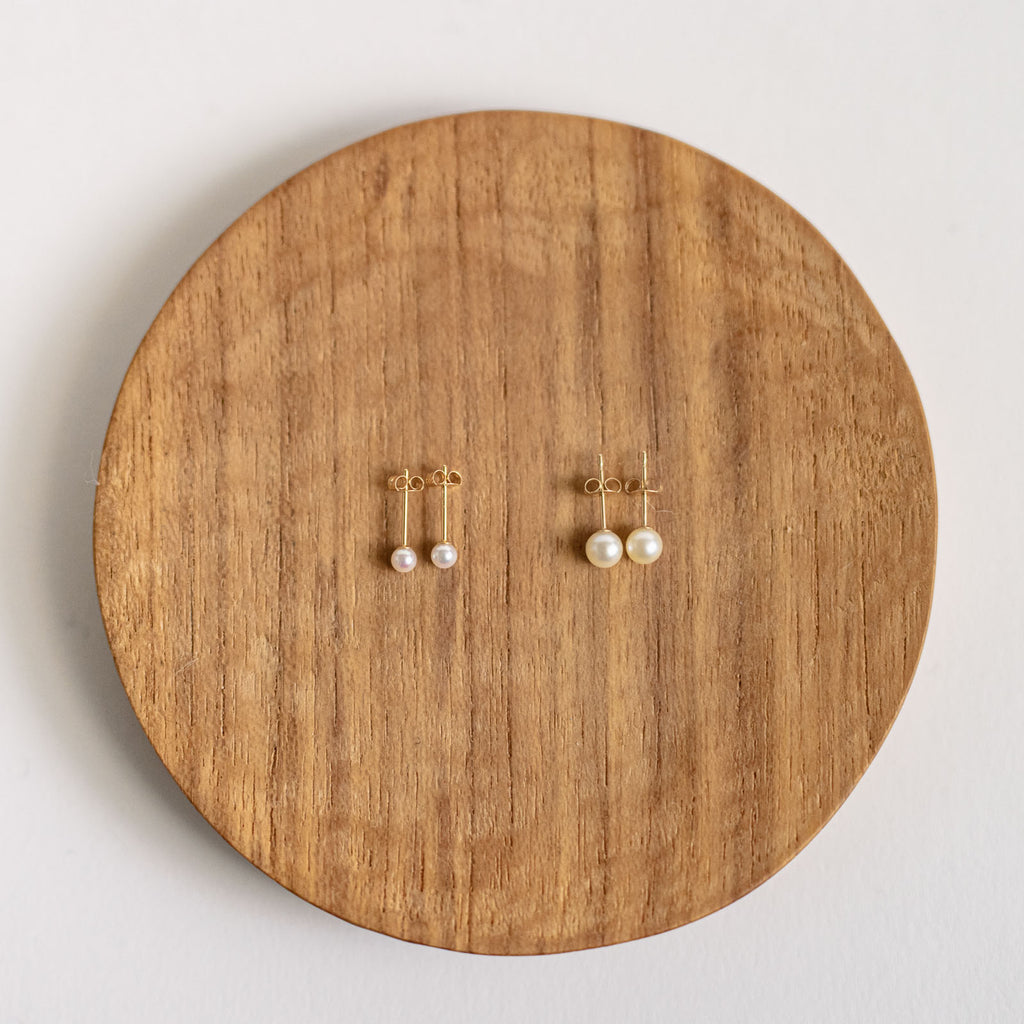 yoriko mitsuhashi あこやパールピアス 3mm