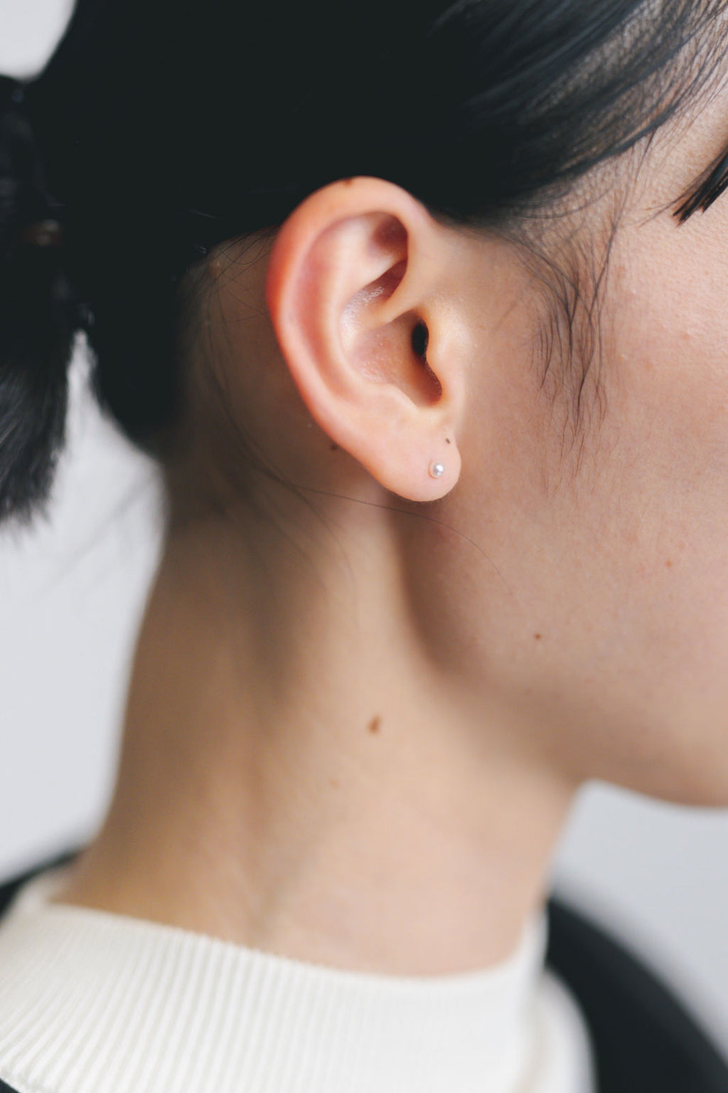 yoriko mitsuhashi あこやパールピアス 3mm