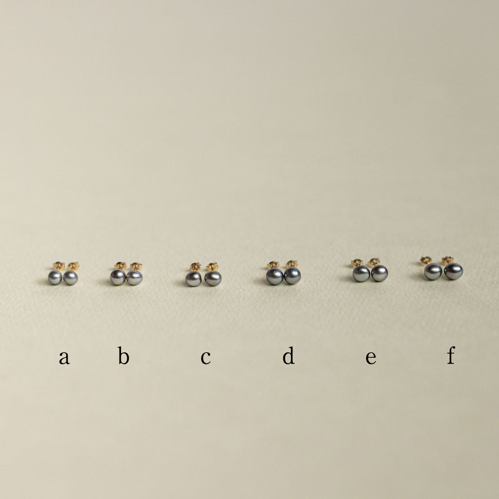 yoriko mitsuhashi タヒチパールピアス グレー