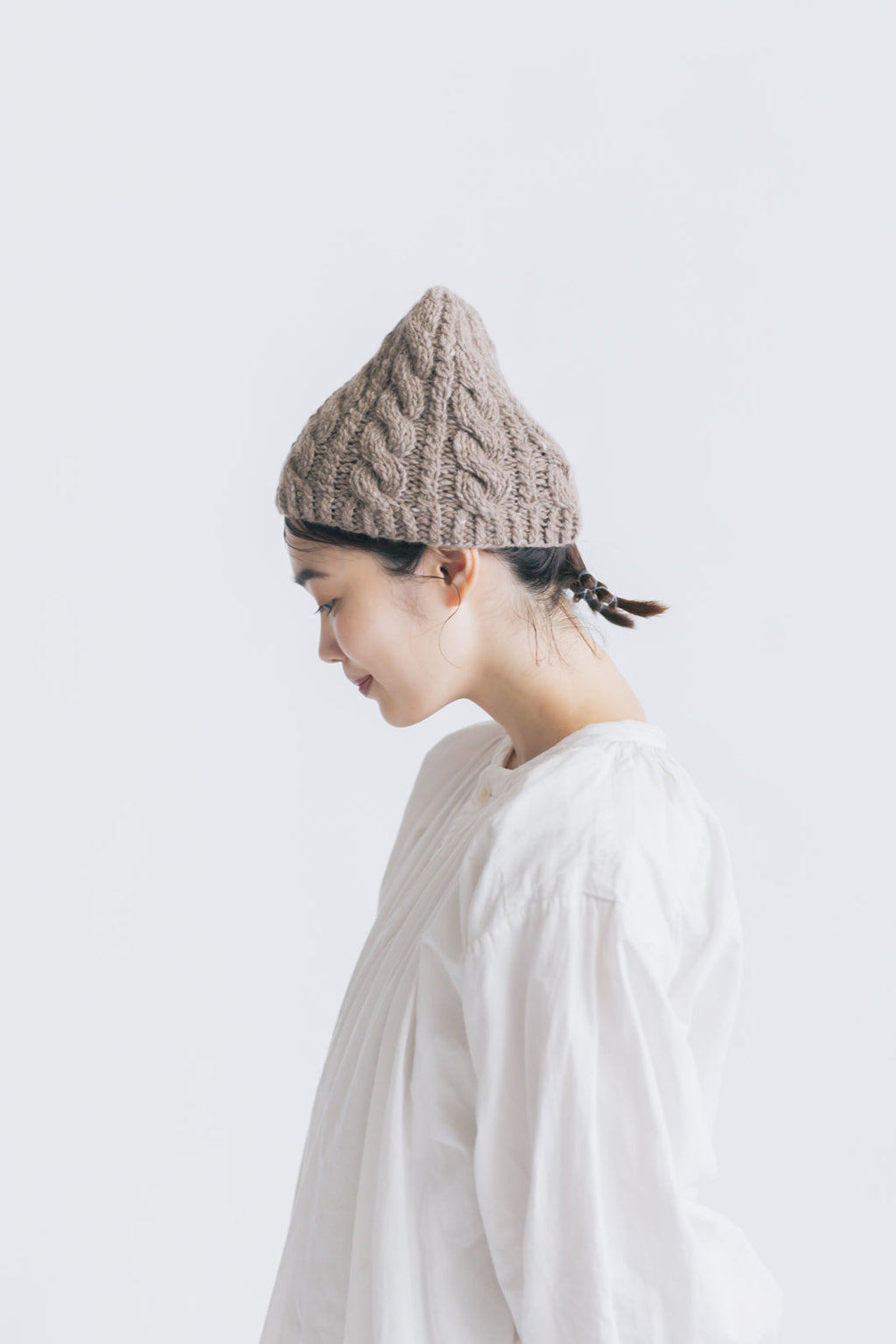 yourwear ウールカシミヤケーブルニットキャップ