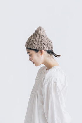 yourwear ウールカシミヤケーブルニットキャップ