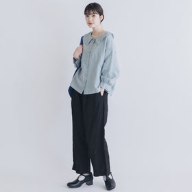 pot and tea ビッグカラーブラウス