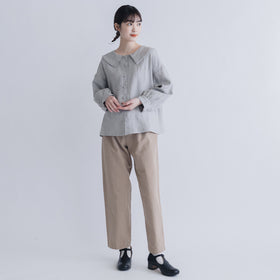 pot and tea ビッグカラーブラウス
