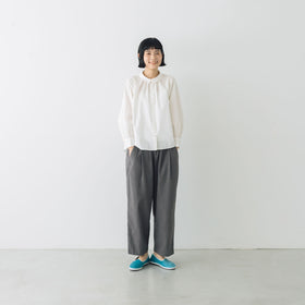 pot and tea 釦たくさん襟付きブラウス