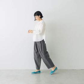 pot and tea 釦たくさん襟付きブラウス