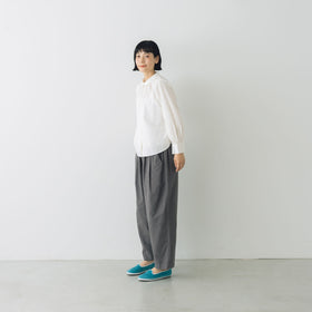 pot and tea 釦たくさん襟付きブラウス