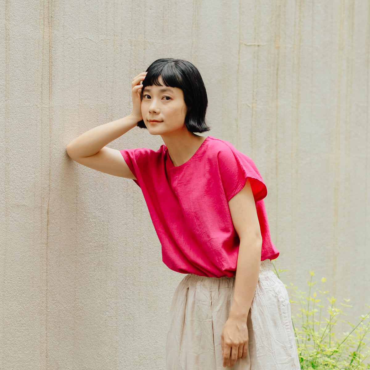 ヂェン先生の日常着 ヘンリーネック フレンチトップス ｜くらすこと