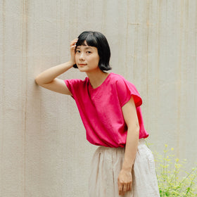 ヂェン先生の日常着 ヘンリーネック フレンチトップス