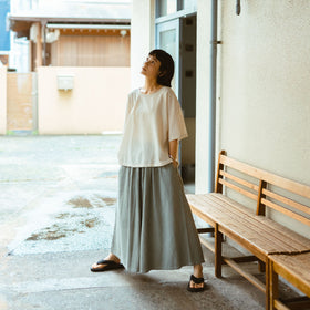 ヂェン先生の日常着 キュロットワイドパンツ