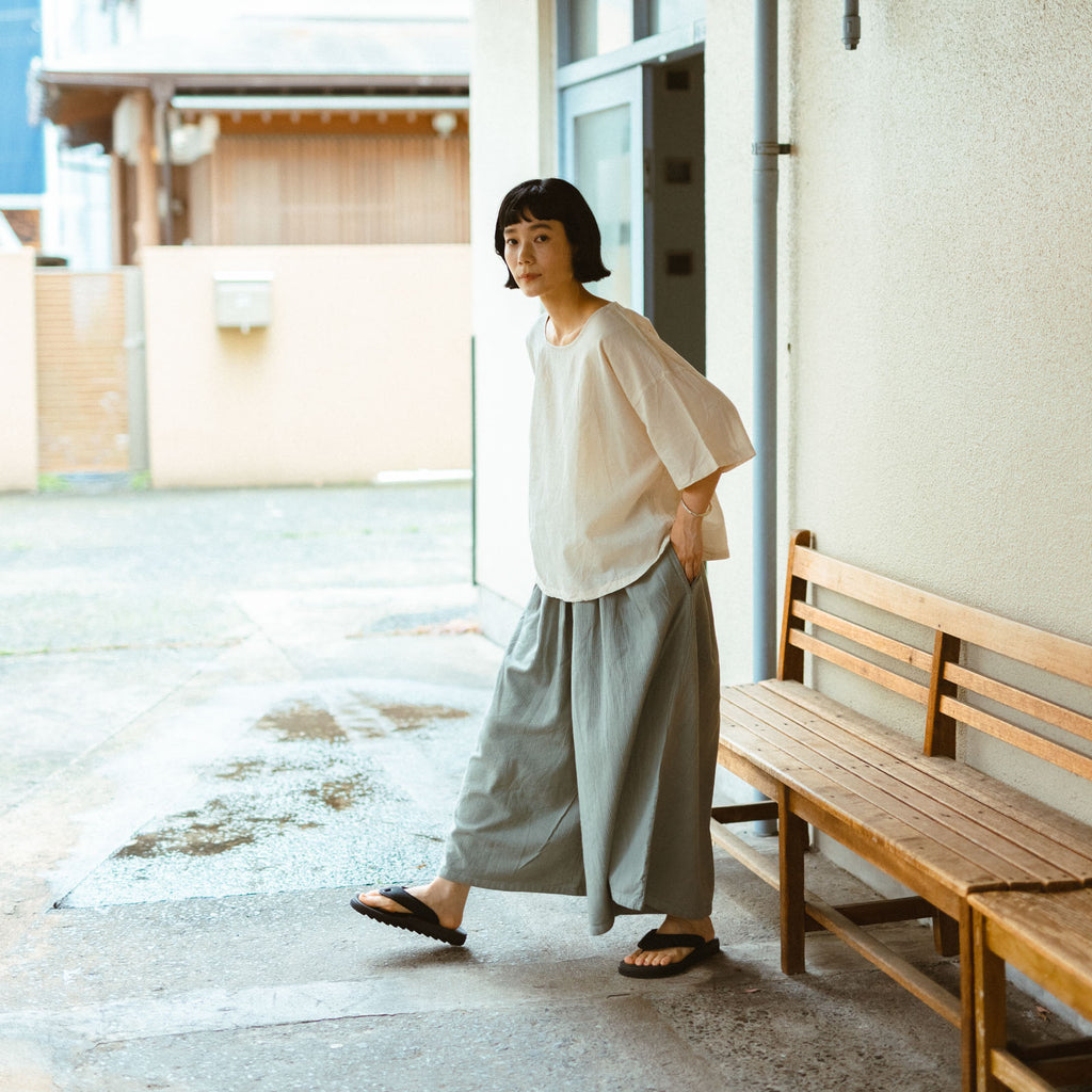 ヂェン先生の日常着 キュロットワイドパンツ