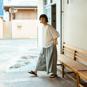 ヂェン先生の日常着 キュロットワイドパンツ