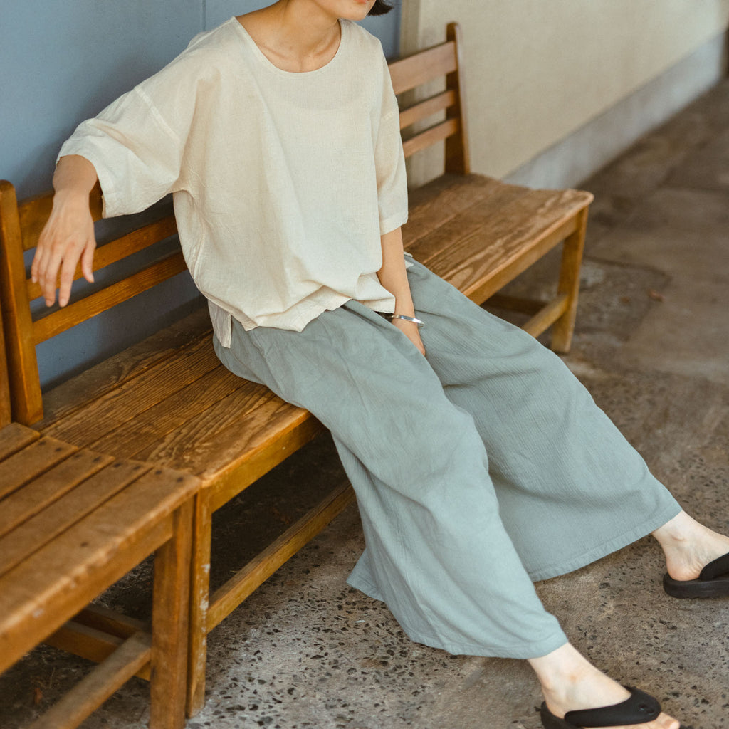 ヂェン先生の日常着 キュロットワイドパンツ