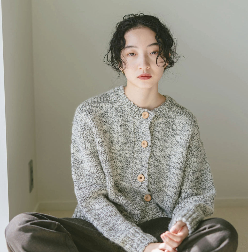 comm. arch. ハンドフレームド チャンキー カーディガン