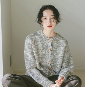 comm. arch. ハンドフレームド チャンキー カーディガン