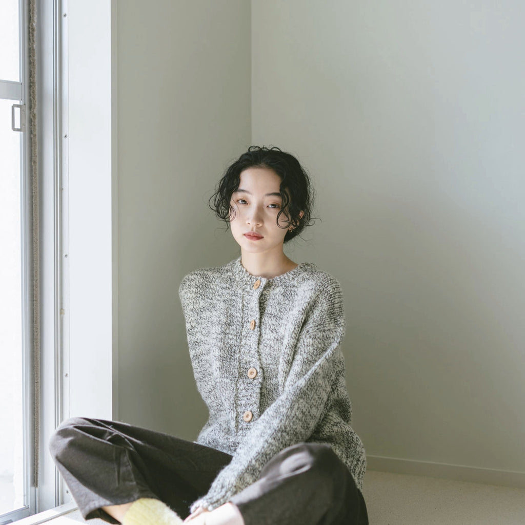 comm. arch. ハンドフレームド チャンキー カーディガン