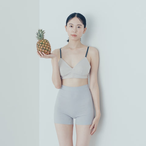 くらすこと コットンリブなめらか 3分丈インナーパンツ