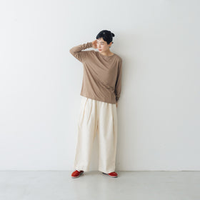 me. flow cotton silk ロングスリーブT